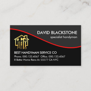 Red Wave Handyman Repair Tools Business Card