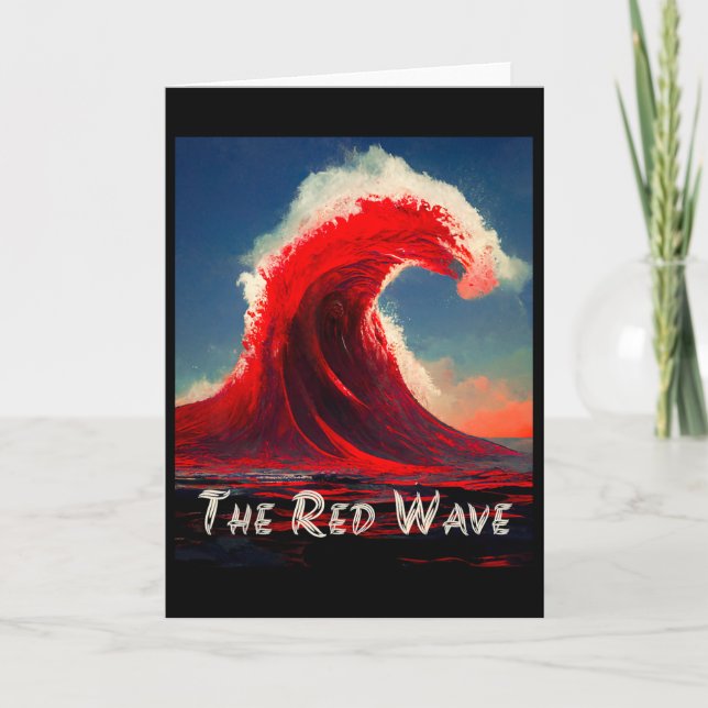 Red Wave Is Coming Republican Vote  Card (Front)