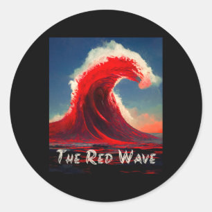 Red Wave Is Coming Republican Vote  Classic Round Sticker