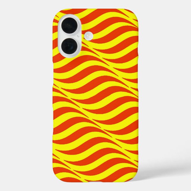 Red Waves Yellow Sky Case-Mate iPhone Case (Back)