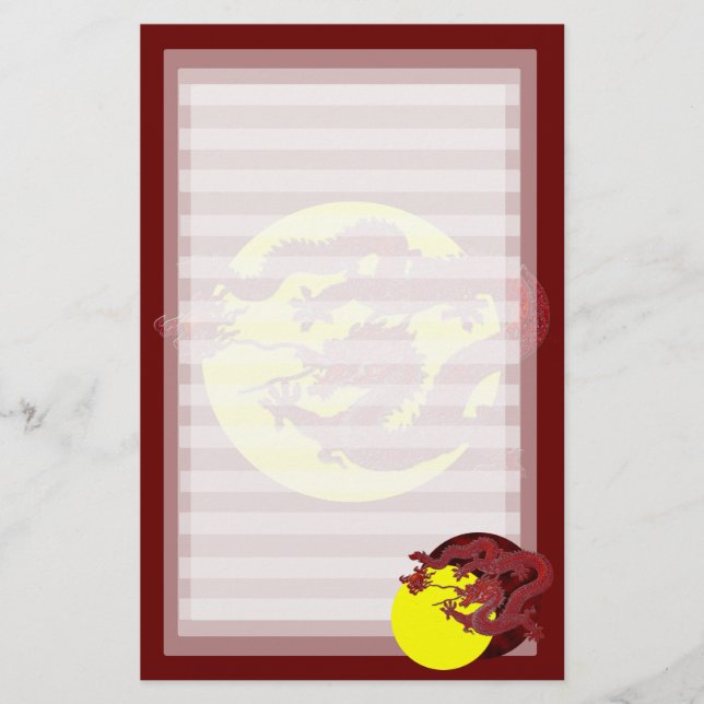 Red Wax Dragon Stationery (Front)