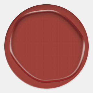 Red Wax-Look Sticker Envelope Seal