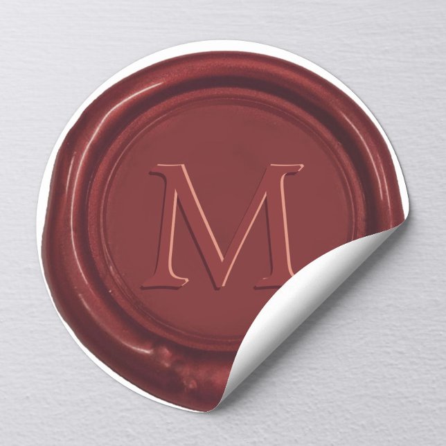 Red Wax Monogram Classic Wedding Favour Red Seal (Creator Uploaded)