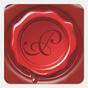 RED  WAX SEAL Monogram
