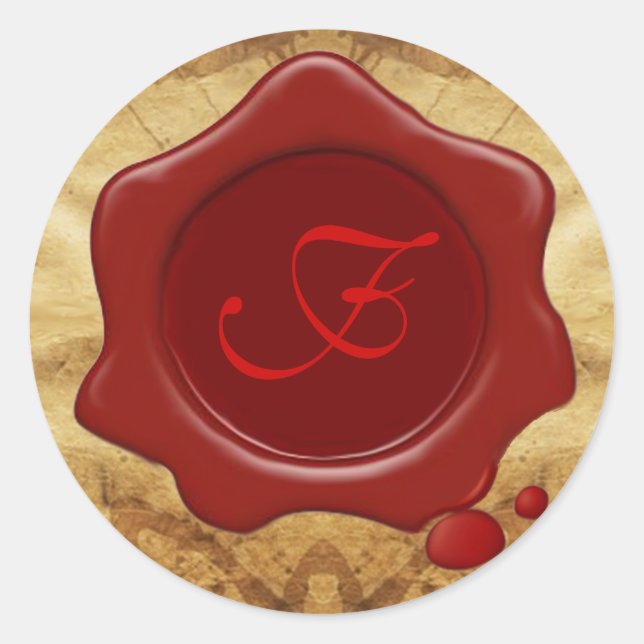 RED  WAX SEAL PARCHMENT Monogram (Front)