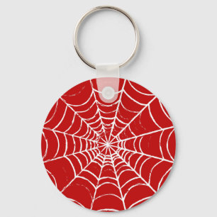 Red Web Key Ring