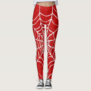Red Web Leggings