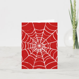 Red Web Note Card