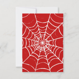 Red Web Thank You Card