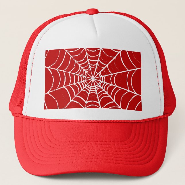 Red Web Trucker Hat (Front)