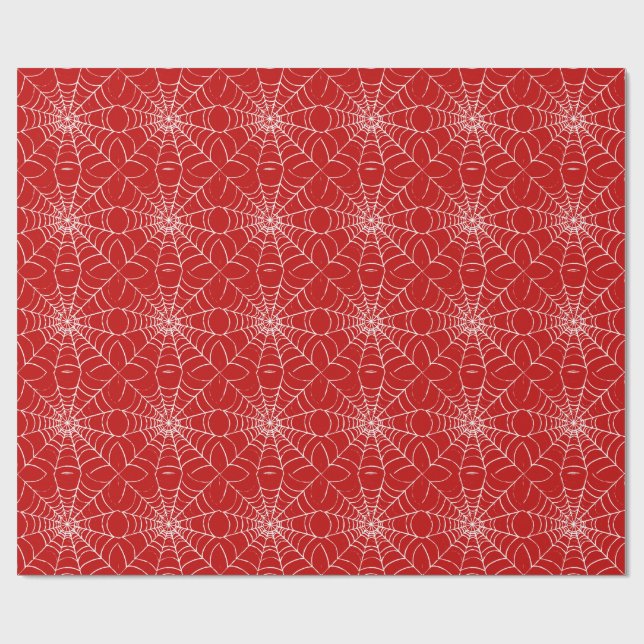 Red Web Wrapping Paper (Flat)