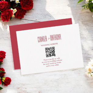 Red Wedding Enclosure Card