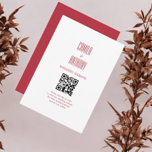 Red Wedding Enclosure Card
