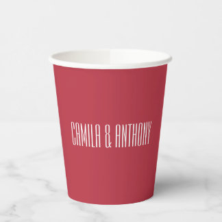 Red Wedding Paper Cups