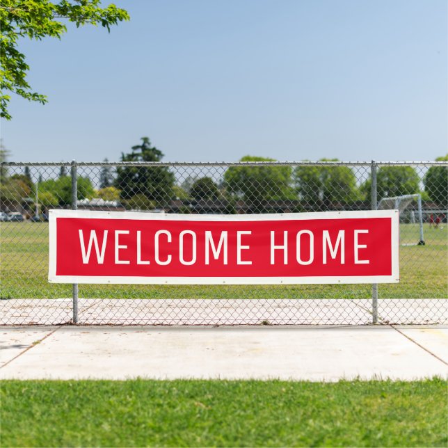 Red Welcome Home Banner (Insitu)