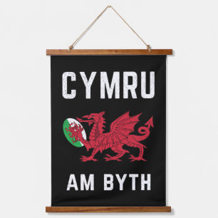 Red Welsh Dragon Cymru Roots Rugby Fan Wales Flag Hanging Tapestry