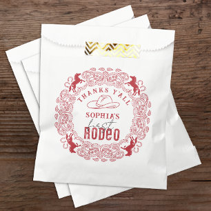 Red Western Rodeo First Birthday Favour Bag – Rust