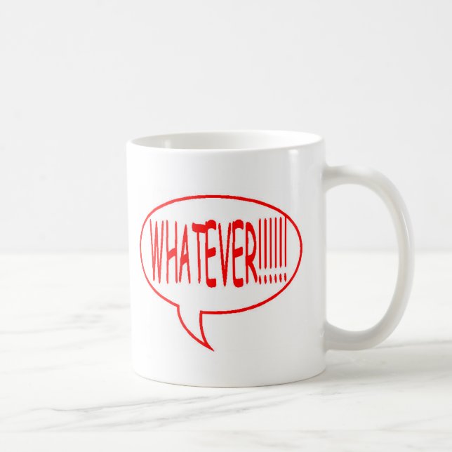 Red Whatever Speech Bubble Coffee Mug (Right)