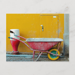Red wheel barrow  postcard