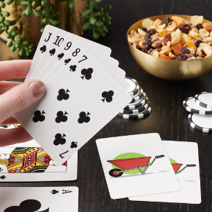 Red Wheelbarrow Garden Cart Playing Cards