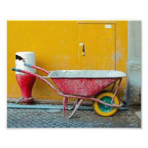 Red wheelbarrow  photo print