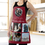 Red Where it All Began Couples Photo Collage Apron<br><div class="desc">Customise this where it all began romantic love story gift idea to celebrate one of your favourite people. This personalised gift makes a birthday gift or Christmas gift. Makes a great gift for husband, wife, couple, spouse. Family and friends will love this where it all began romantic love story gift...</div>