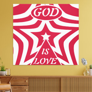 Red Whirl Pattern Canvas Print: Intricate Art