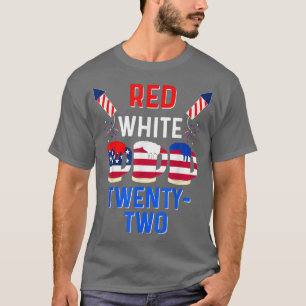 red white 22 birthday funny beer america patriotic T-Shirt