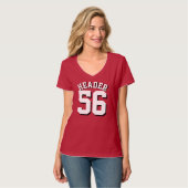 Red & White Adults | Sports Jersey Design T-Shirt (Front Full)