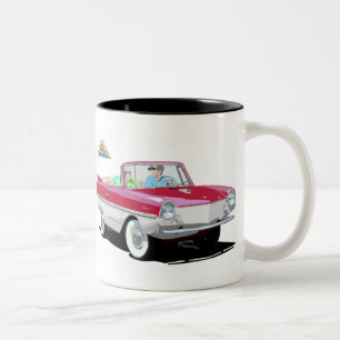 Red-White Amphicar Two-Tone Coffee Mug