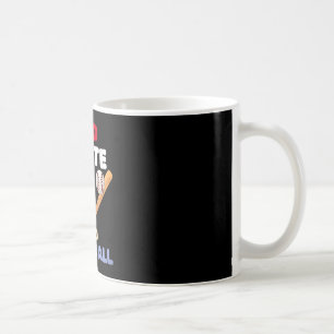Red white and baseball patriotic bat ball 4th of coffee mug