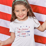 Red white and BBQ 4th july patriotic fireworks T-Shirt<br><div class="desc">Customise this Fourth of July BBQ t-shirt with your family name and the current year to celebrate America's birthday in style. This t-shirt features the wording "RED,  WHITE & BBQ" and is decorated with little stars,  patriotic fireworks,  and a festive banner.</div>