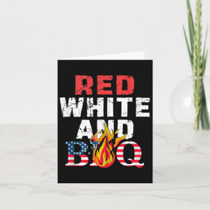 Red White And Bbq 4th Of July Usa Flag American Pr Card