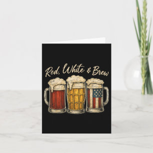 Red White And Beer Usa 4th Of July Drinking Gift _ Card