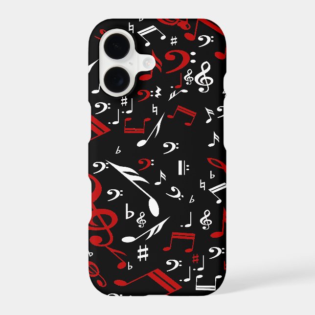 Red White and Black Musical Notes (Back)