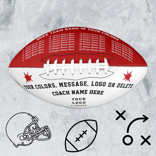 Red, White and Black Presents for Football Coaches (Creator Uploaded)