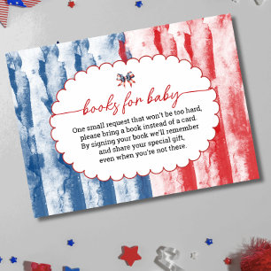 Red white and blue 4th July  Books for Baby Enclosure Card