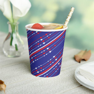 Red White and Blue 4th of July Party Paper Cups