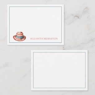 Red White and Blue 4th of July Sunhat Card