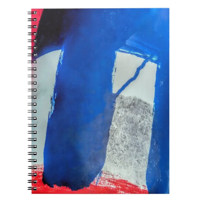 Red, white and blue abstract - notebook (Front)