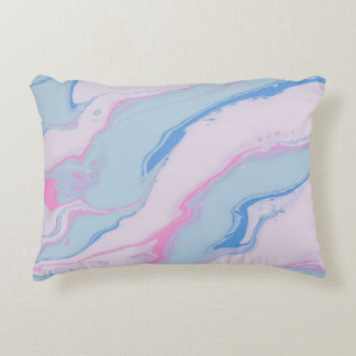 RED WHITE AND BLUE ABSTRACT PAINTING DECORATIVE CUSHION