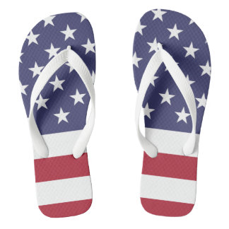 Red White and Blue American Flag Jandals