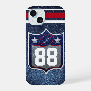 Red White and Blue American Football Team Sports iPhone 15 Case