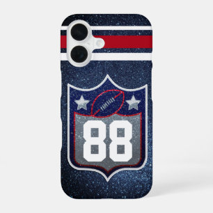 Red White and Blue American Football Team Sports iPhone 16 Case