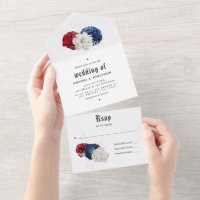Red White and Blue American Wedding