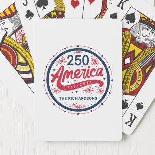 Red White and Blue America's 250th Anniversary Playing Cards