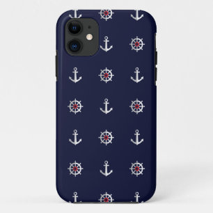 Red White And Blue Anchor Pattern Case-Mate iPhone Case