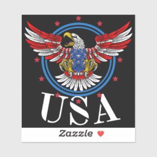 Red White and Blue Bald Eagle USA Patriotic