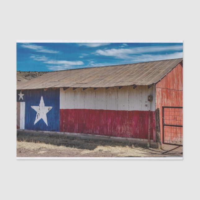Red, White and Blue Barn - With Stars! Tissue Paper (Front)