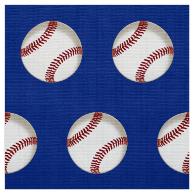 Red White and Blue Baseball Fabric by the Yard (Swatch)